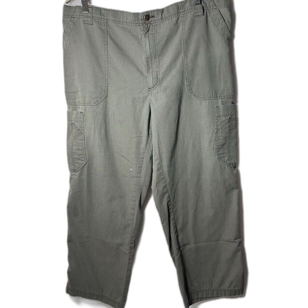 Carhartt Pants Green Cross Hatch Cargo Stretch Hiking Baggie GORP XL/XXL
